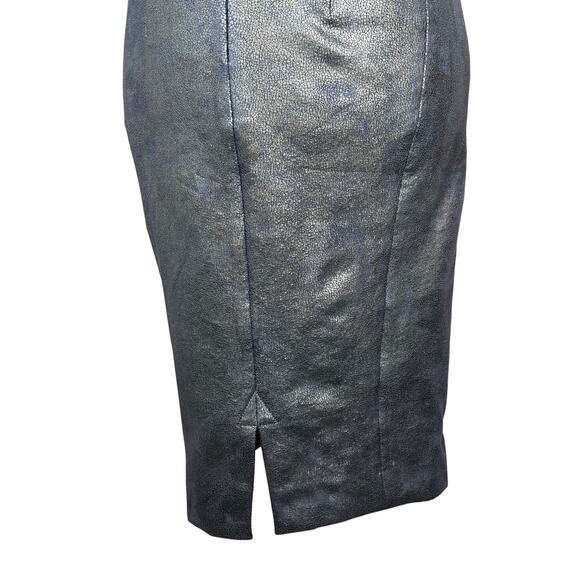 Byron Lars Beauty Mark Black Faux Leather Dress 2 NWT Sculpted Sheath - Picture 10 of 10